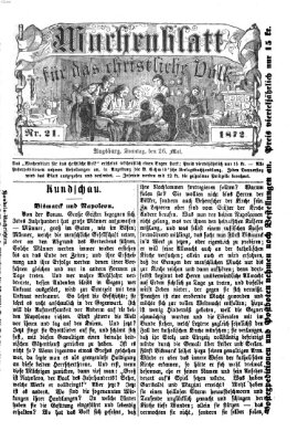 Wochenblatt für das christliche Volk Sonntag 26. Mai 1872