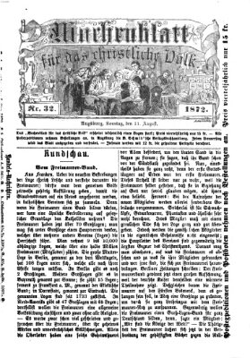 Wochenblatt für das christliche Volk Sonntag 11. August 1872