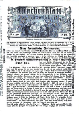 Wochenblatt für das christliche Volk Sonntag 29. September 1872