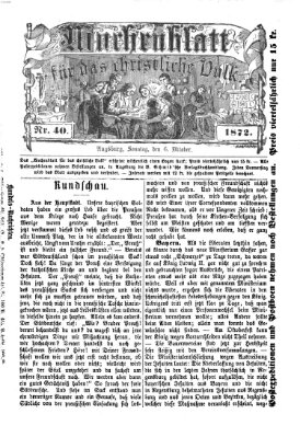 Wochenblatt für das christliche Volk Sonntag 6. Oktober 1872