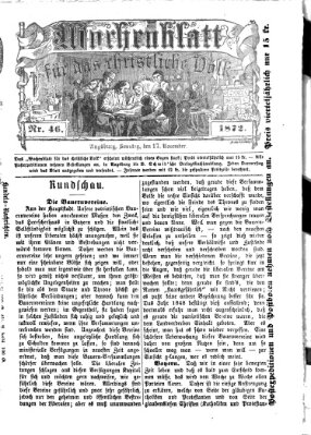 Wochenblatt für das christliche Volk Sonntag 17. November 1872