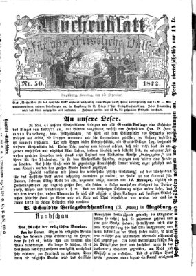 Wochenblatt für das christliche Volk Sonntag 15. Dezember 1872