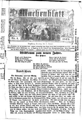 Wochenblatt für das christliche Volk Sonntag 5. Januar 1873