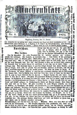 Wochenblatt für das christliche Volk Sonntag 12. Januar 1873