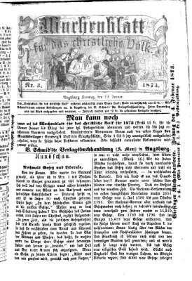 Wochenblatt für das christliche Volk Sonntag 19. Januar 1873