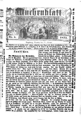 Wochenblatt für das christliche Volk Sonntag 23. Februar 1873