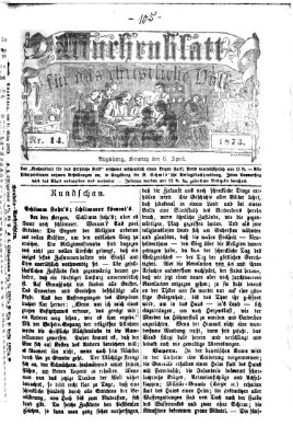 Wochenblatt für das christliche Volk Sonntag 6. April 1873