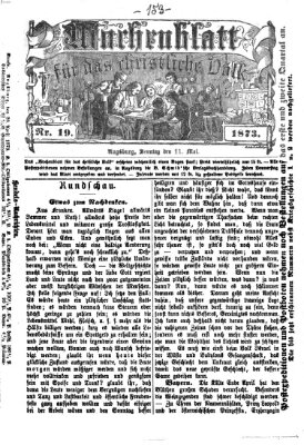 Wochenblatt für das christliche Volk Sonntag 11. Mai 1873