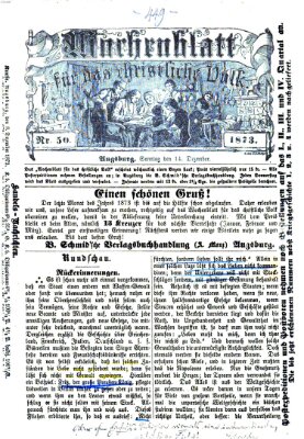 Wochenblatt für das christliche Volk Sonntag 14. Dezember 1873