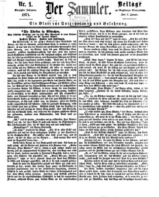 Der Sammler (Augsburger Abendzeitung) Dienstag 3. Januar 1871