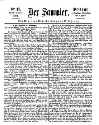 Der Sammler (Augsburger Abendzeitung) Donnerstag 9. Februar 1871