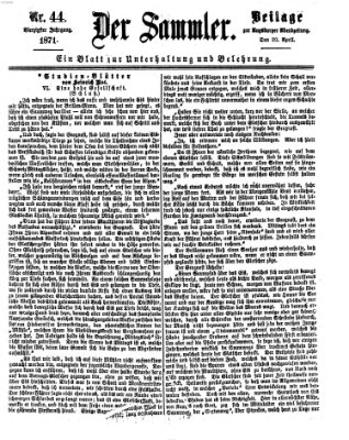 Der Sammler (Augsburger Abendzeitung) Donnerstag 20. April 1871