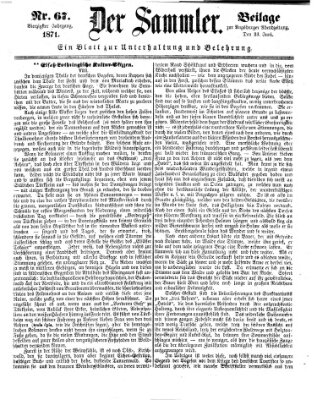 Der Sammler (Augsburger Abendzeitung) Freitag 23. Juni 1871