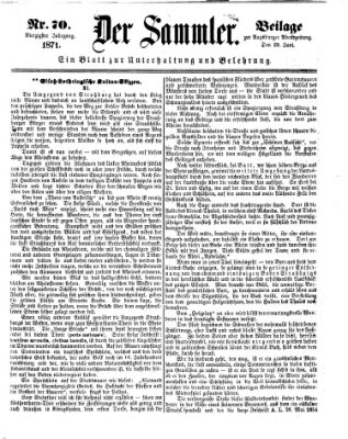 Der Sammler (Augsburger Abendzeitung) Donnerstag 29. Juni 1871