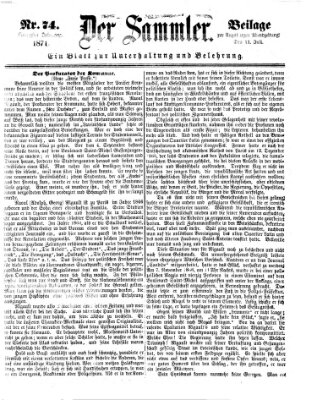 Der Sammler (Augsburger Abendzeitung) Dienstag 11. Juli 1871