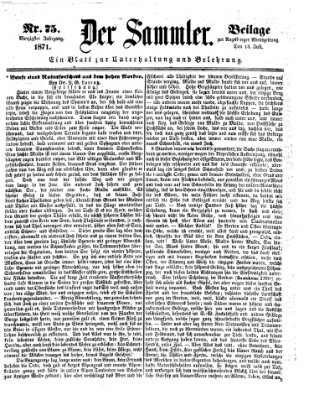 Der Sammler (Augsburger Abendzeitung) Donnerstag 13. Juli 1871