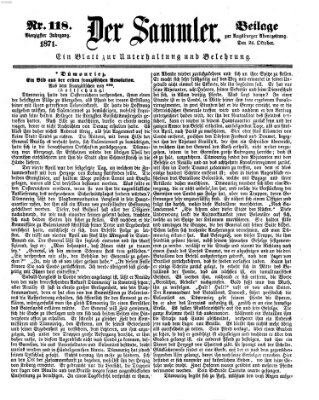 Der Sammler (Augsburger Abendzeitung) Donnerstag 26. Oktober 1871