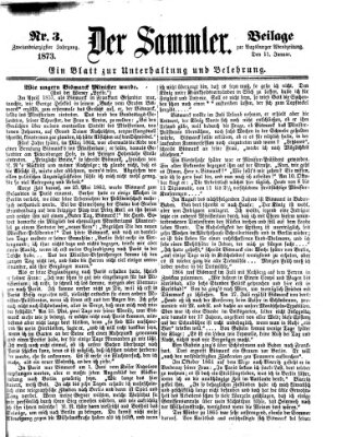 Der Sammler (Augsburger Abendzeitung) Samstag 11. Januar 1873