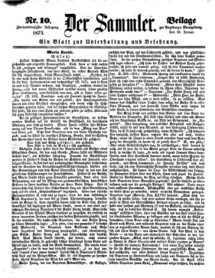 Der Sammler (Augsburger Abendzeitung) Dienstag 28. Januar 1873