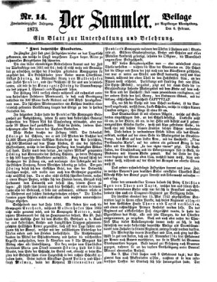 Der Sammler (Augsburger Abendzeitung) Donnerstag 6. Februar 1873