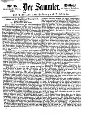 Der Sammler (Augsburger Abendzeitung) Samstag 8. Februar 1873