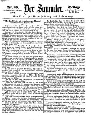 Der Sammler (Augsburger Abendzeitung) Dienstag 18. März 1873