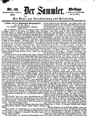 Der Sammler (Augsburger Abendzeitung) Dienstag 25. März 1873