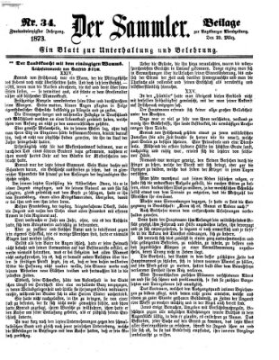 Der Sammler (Augsburger Abendzeitung) Samstag 29. März 1873