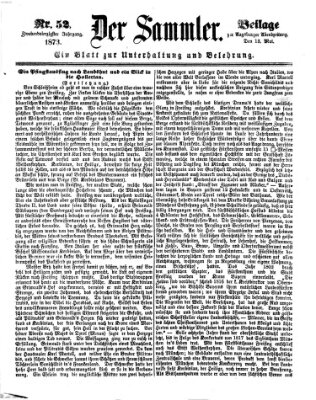 Der Sammler (Augsburger Abendzeitung) Dienstag 13. Mai 1873