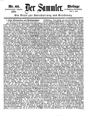 Der Sammler (Augsburger Abendzeitung) Samstag 7. Juni 1873