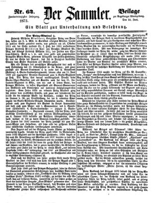 Der Sammler (Augsburger Abendzeitung) Dienstag 10. Juni 1873