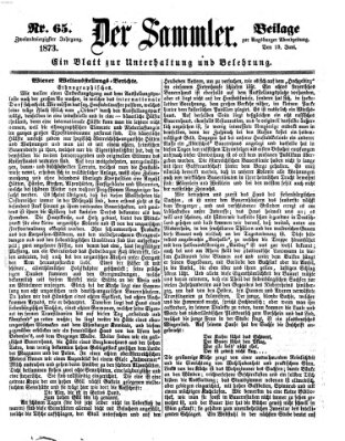 Der Sammler (Augsburger Abendzeitung) Donnerstag 19. Juni 1873