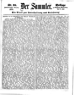 Der Sammler (Augsburger Abendzeitung) Donnerstag 17. Juli 1873