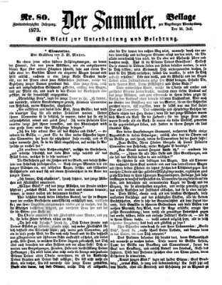 Der Sammler (Augsburger Abendzeitung) Samstag 26. Juli 1873