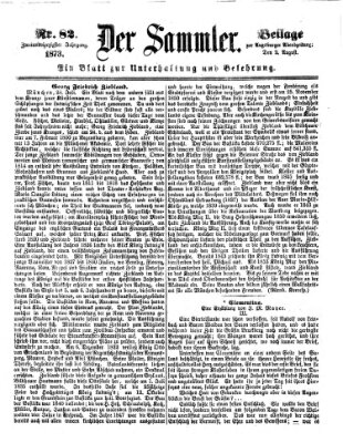 Der Sammler (Augsburger Abendzeitung) Samstag 2. August 1873