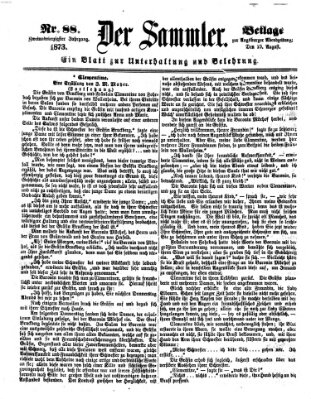 Der Sammler (Augsburger Abendzeitung) Dienstag 19. August 1873