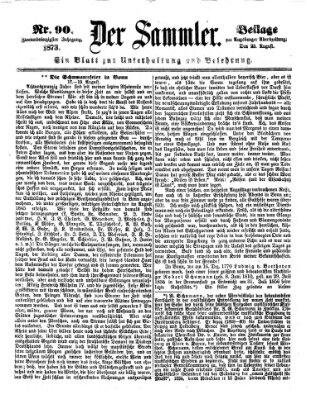 Der Sammler (Augsburger Abendzeitung) Samstag 23. August 1873