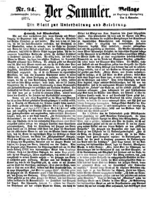 Der Sammler (Augsburger Abendzeitung) Dienstag 2. September 1873