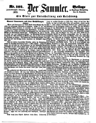 Der Sammler (Augsburger Abendzeitung) Samstag 20. September 1873