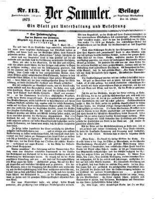 Der Sammler (Augsburger Abendzeitung) Donnerstag 16. Oktober 1873