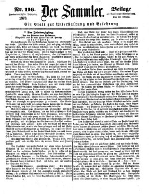 Der Sammler (Augsburger Abendzeitung) Donnerstag 23. Oktober 1873