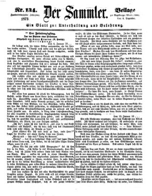 Der Sammler (Augsburger Abendzeitung) Donnerstag 4. Dezember 1873