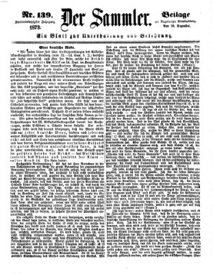 Der Sammler (Augsburger Abendzeitung) Dienstag 16. Dezember 1873