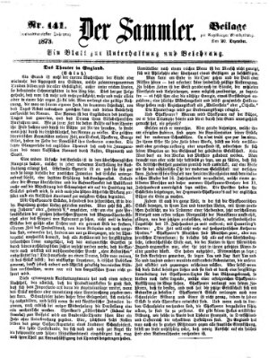 Der Sammler (Augsburger Abendzeitung) Samstag 20. Dezember 1873