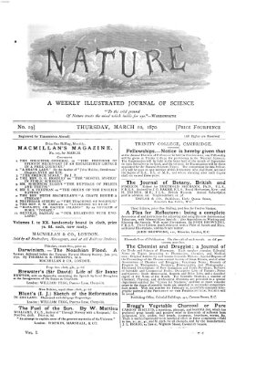 Nature Donnerstag 10. März 1870