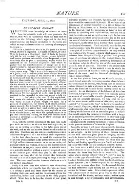 Nature Donnerstag 11. April 1872