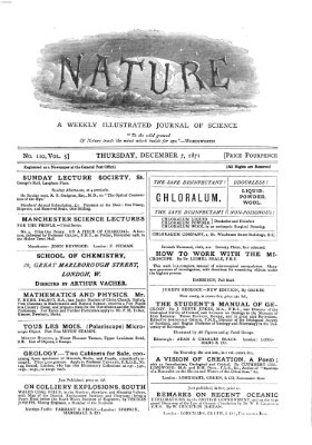 Nature Donnerstag 7. Dezember 1871