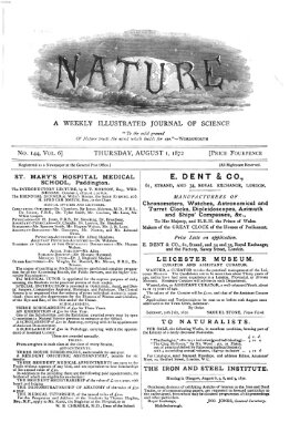 Nature Donnerstag 1. August 1872