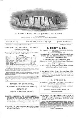 Nature Donnerstag 29. August 1872