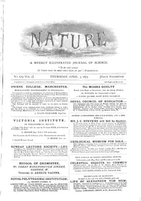 Nature Donnerstag 3. April 1873